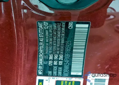 2008 Mercedes-Benz Slk 280 from USA, damaged, VIN WDBWK54FX8F185925